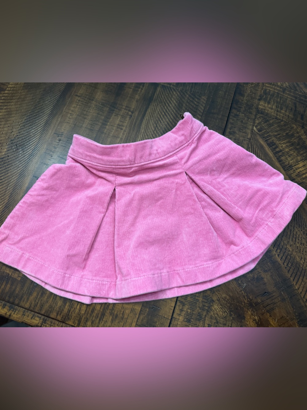 Crewcuts Pink Corduroy Pleated Skirt